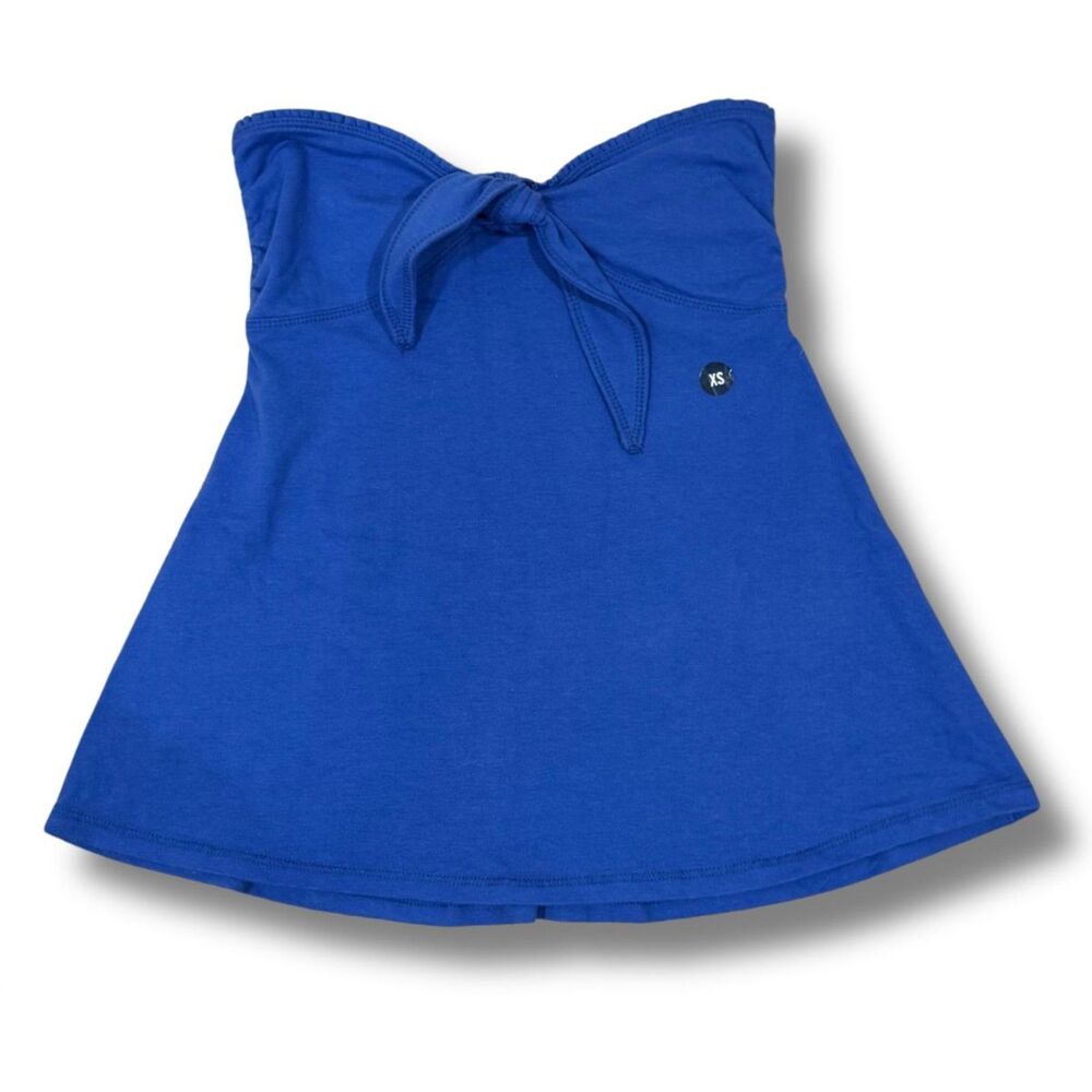 Hollister Strapless Babydoll Top - Blue, XS, NWOT
